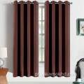 Cortinas de escurecimento castanho chocolate com 63 polegadas de comprimento